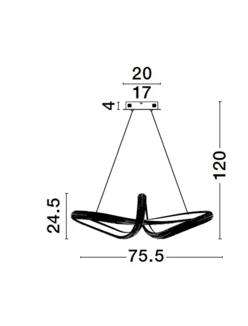 Luster NOVA LUCE 9748147 LED 42W 3400lm 3000K 230V IP20